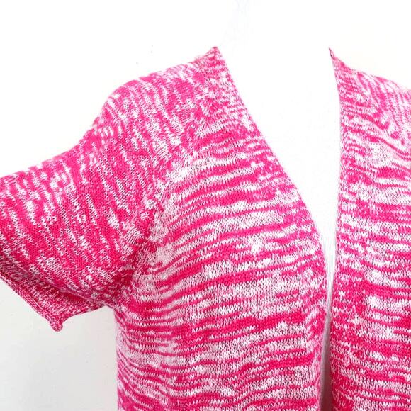 Lane Bryant Size 18/20 Open Cardigan Knit Sweater Ombre Pink Orange - Picture 8 of 11